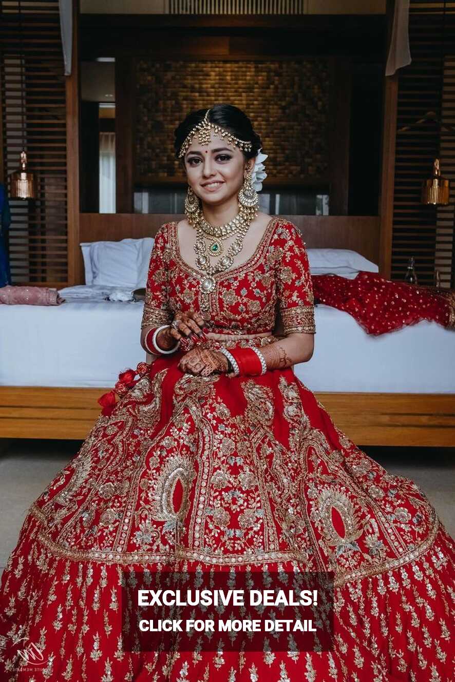 Top 81+ Wedding Dresses for girls | Red wedding lehenga, Indian ...