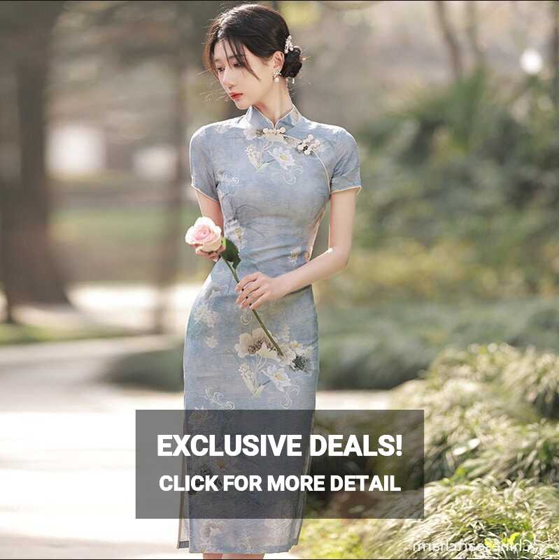 Traditional Chinese Dress modern Cheongsam Dress retro Activity ...