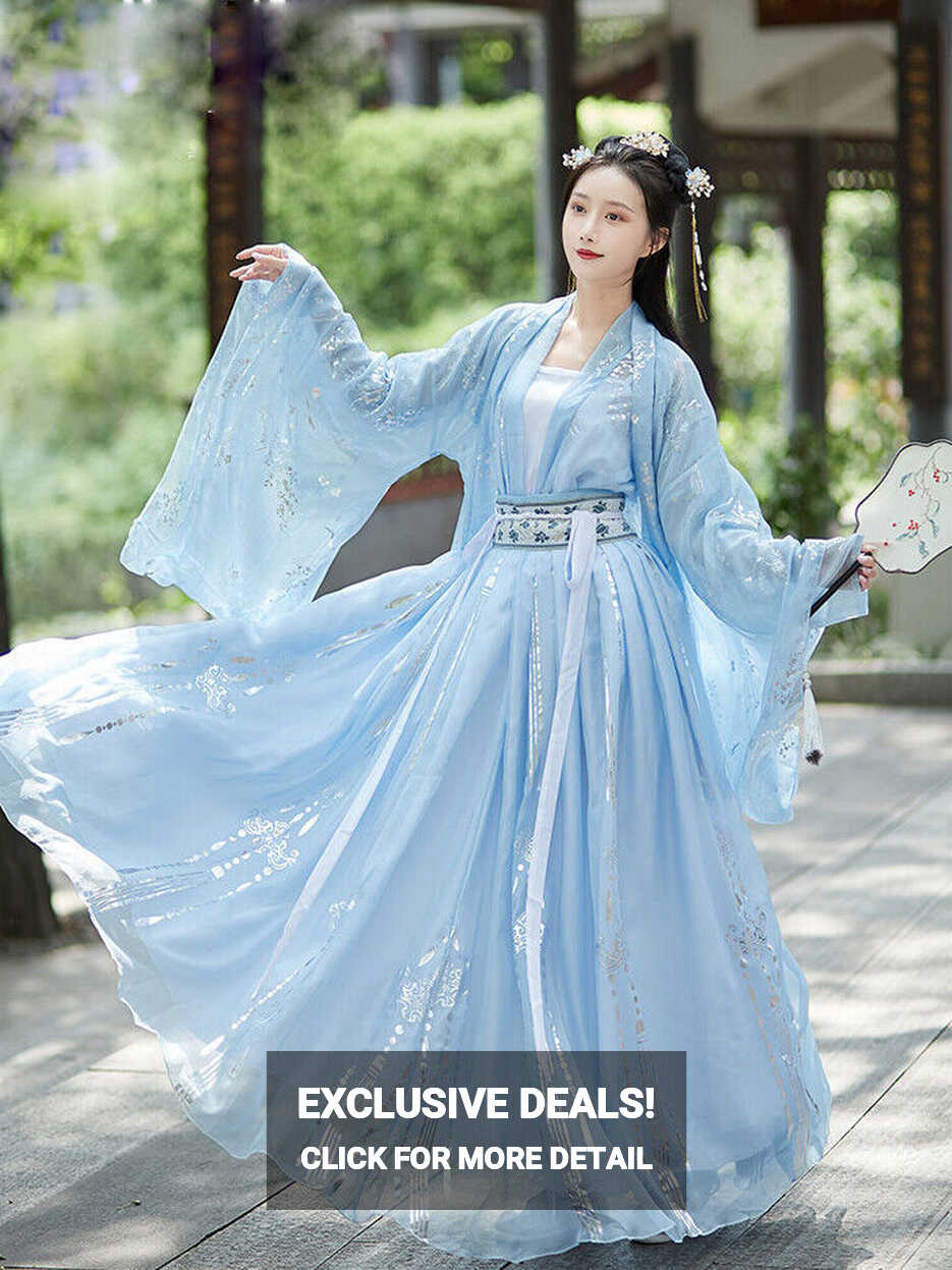 Traditional Chinese Style Women Adult Hanfu Tang Dynasty Fairy ...