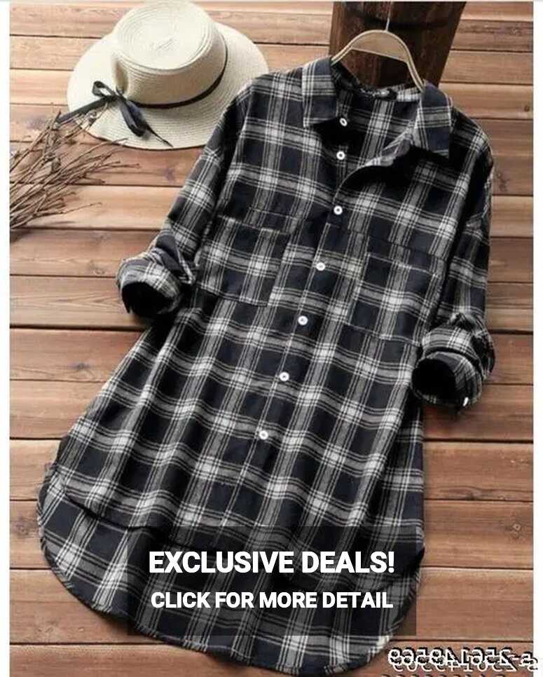 Trendy Check Long Shirt For Women &amp; Girls