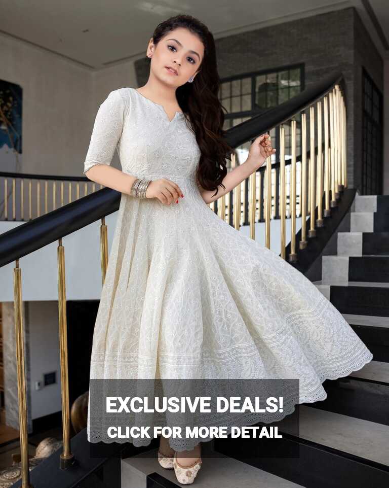 Trijal Fab Girls Maxi/Full Length Festive/Wedding Dress Price in ...