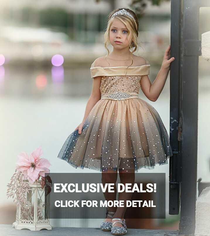 Tulle Flower Girl Dress,champagne Flower Girl Dress,gold Flower ...