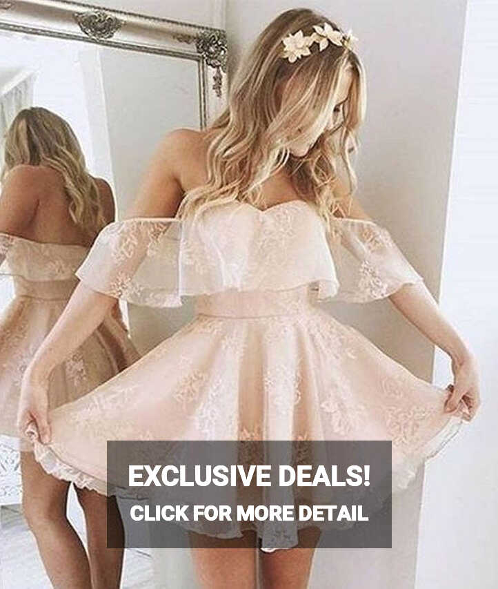 Tulle Lace Short Prom Dresses, Homecoming Dresses,Graduation ...