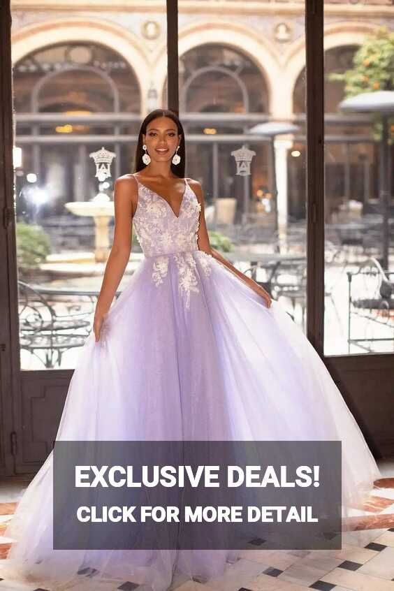 Tulle Light Purple Wedding Dress