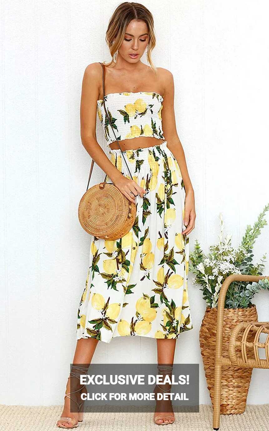 Two-Piece Dresses For Vacation, Weddings, Or Casual