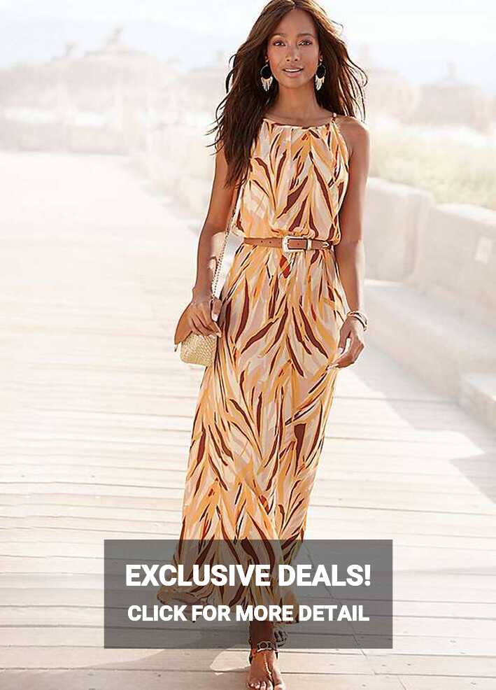 V-Neck Sleeveless Maxi Dress by LASCANA | Look Again