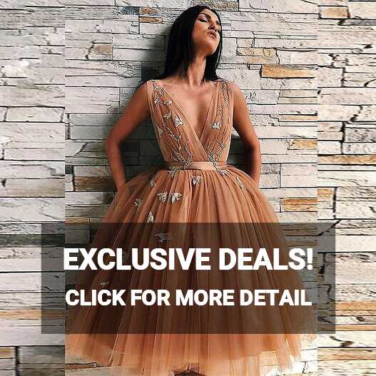 V-neck Homecoming Knee Length Cocktail Dresses ( Set 1) | Fruugo TR