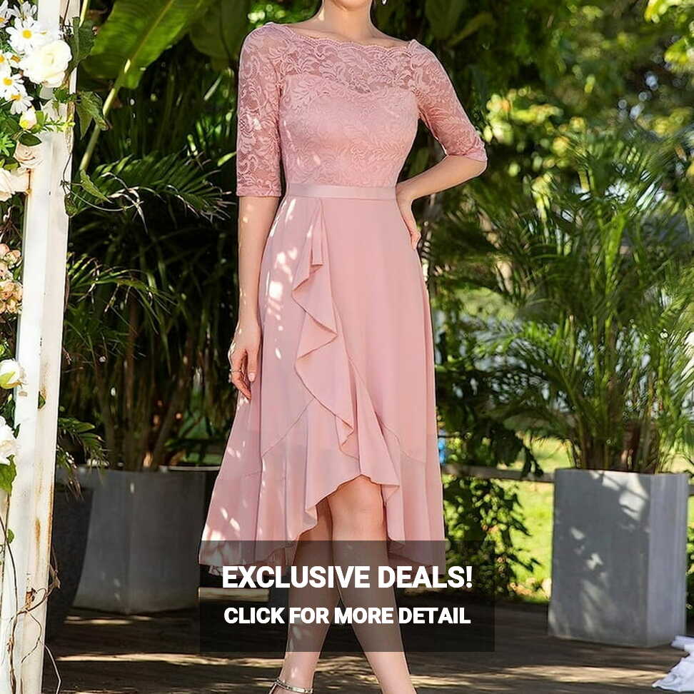 VKEKIEO Floral Dresses For Wedding Guest Women Semi Formal Dresses ...