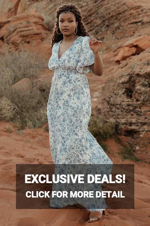 Verona Smocked Maxi Dress | Blue Floral | Baltic Born