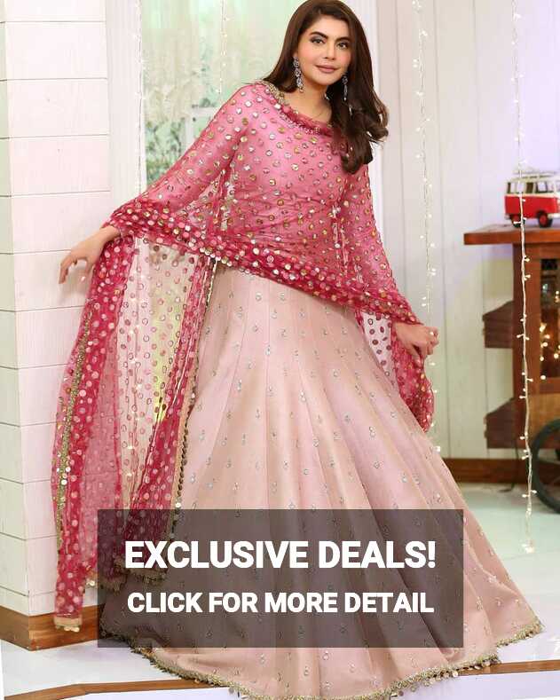 VeroniQ Trends-Bollywood Style Blush Pink Silk Anarkali Gown Dress ...