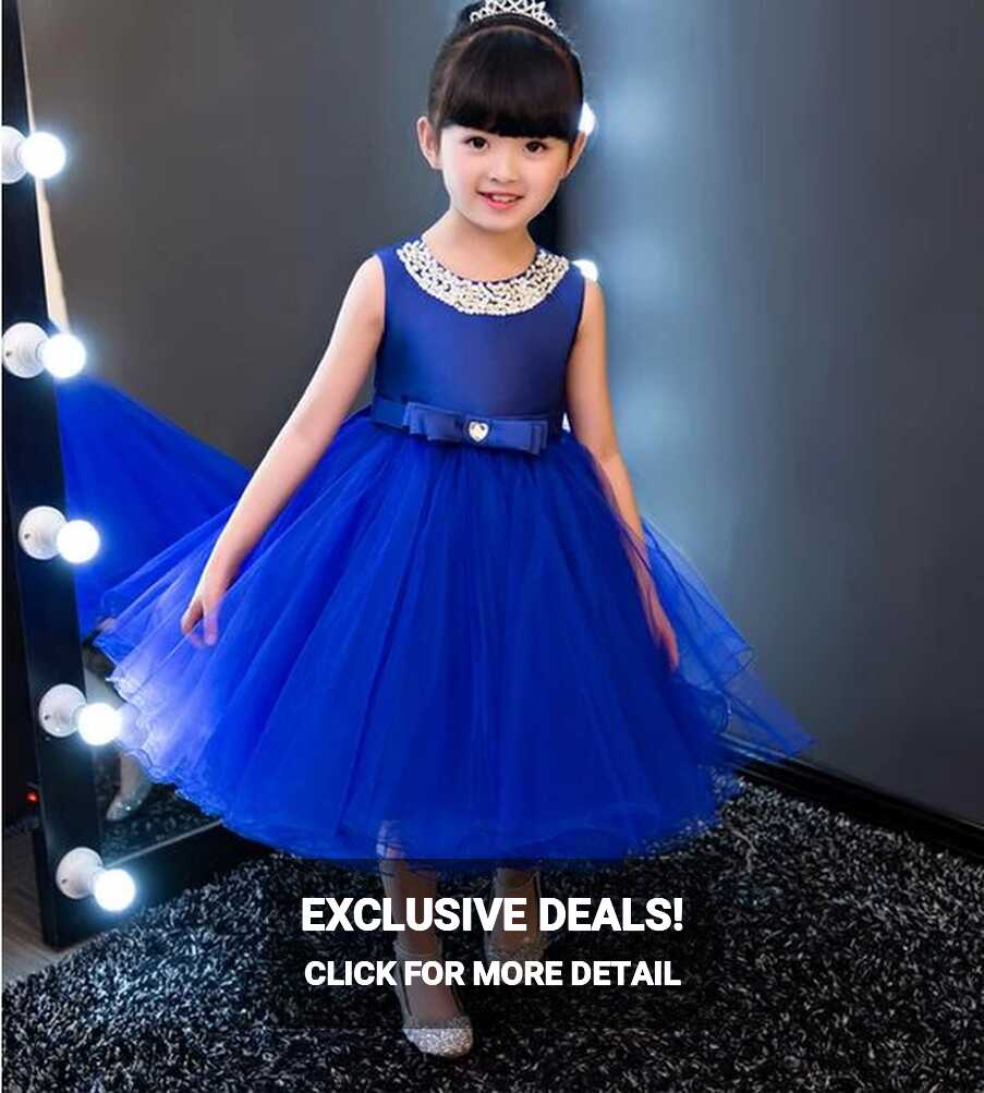 Vestidos Royal Blue Kids Girls Party Wedding Flower Girl Dress ...