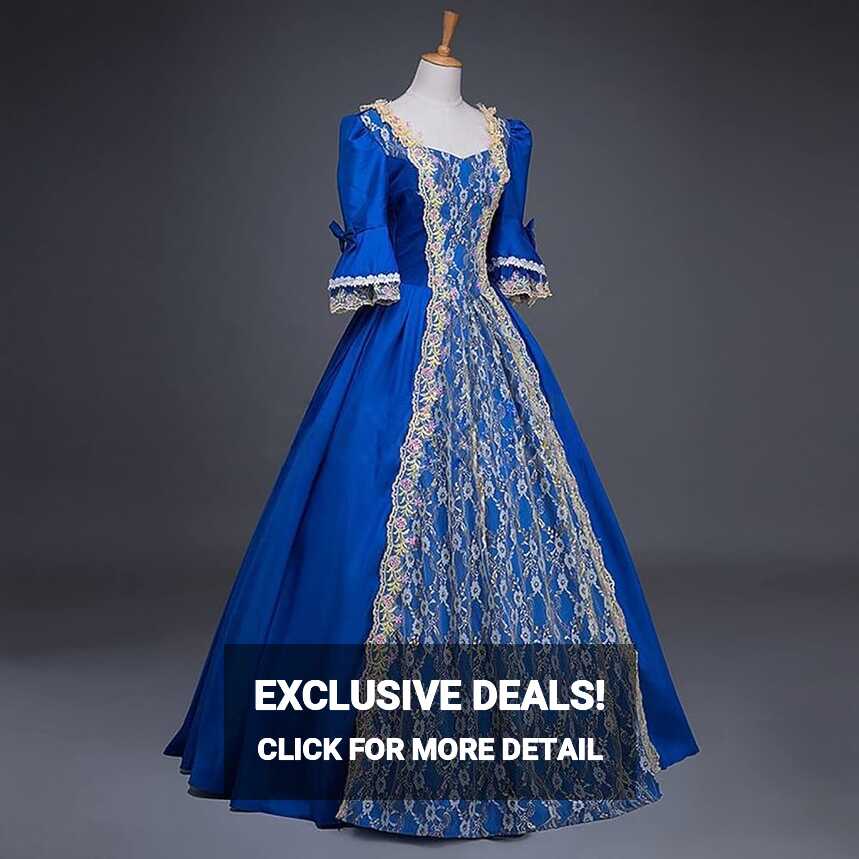 Victorian Princess Dress Women 1800s Regency ... - Amazon.com