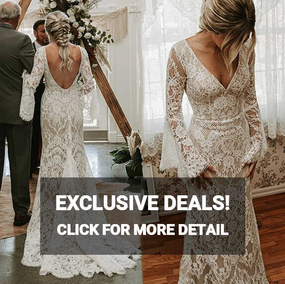 Vintage Bohemia Lace Mermaid Boho Bridal Wedding Dress Vestido De ...