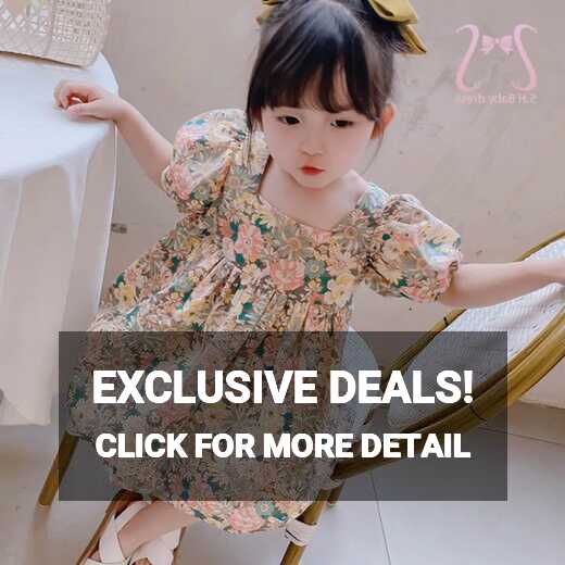 Vintage Floral Baby Girl Dress Summer Fashion Toddler Cotton ...