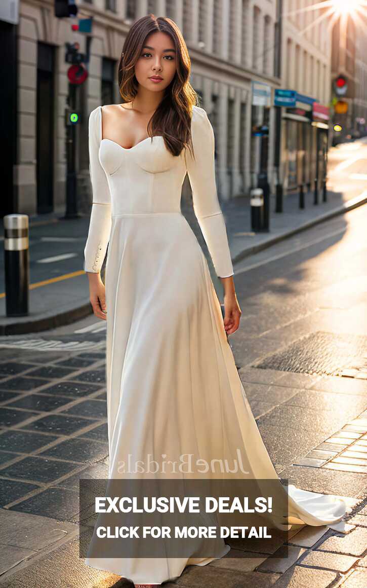 Vintage Sweetheart Neck Simple A-Line Elegant Backless Wedding ...