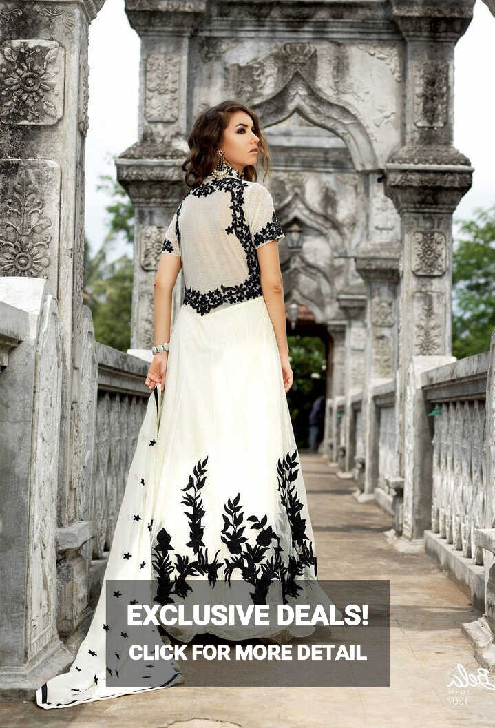 WHITE BELA INDO WESTERN STYLE INDIAN GOWN | Asian Party Wear