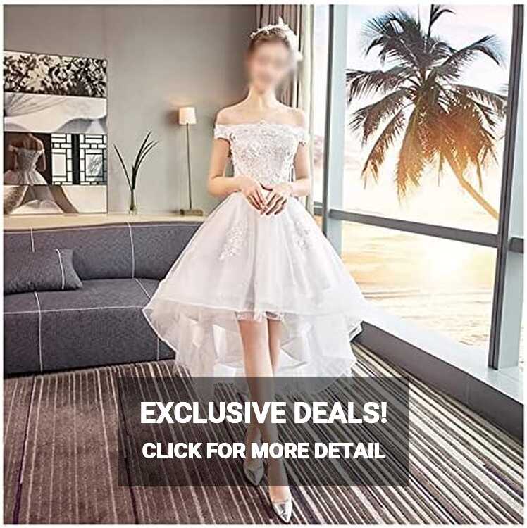 WZHZJ Elegant Off The Shoulder White High Low Prom Dresses with ...