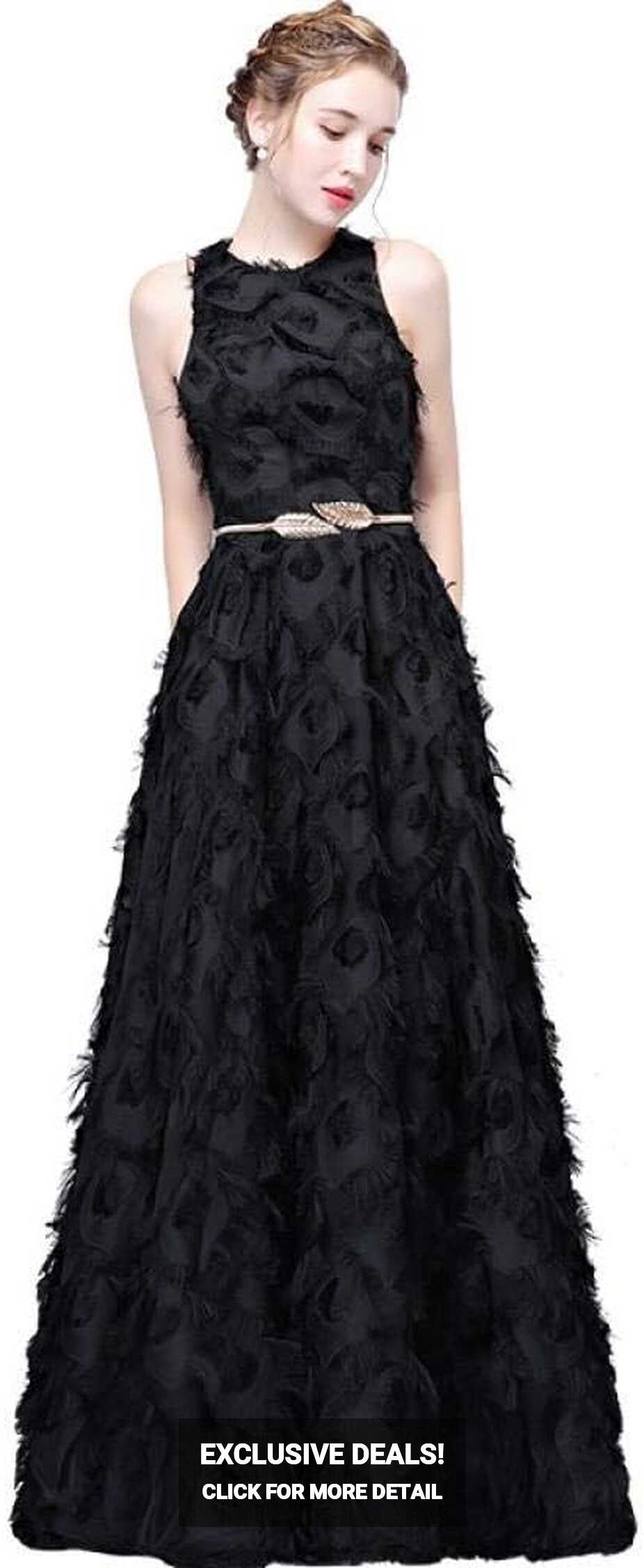 Wedding Clothing Women&#39;s Casual Dresses Simple Black Prom Dress ...