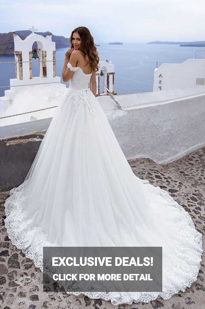 Wedding Dress Ivory Wedding Dress Long Train, Wedding Dress, Lace ...