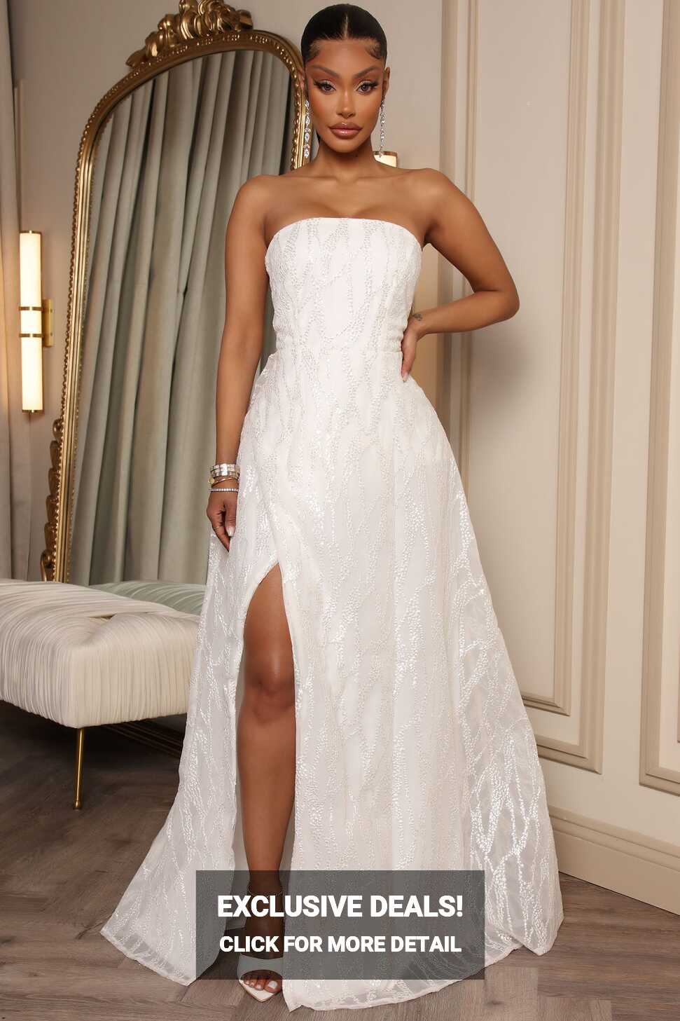 Wedding Season Embellished Gown - White | Fashion Nova, Dresses ...