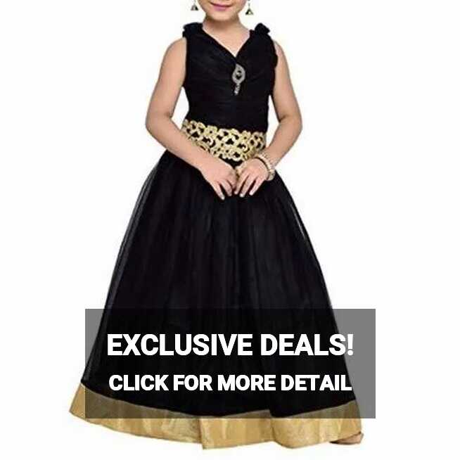 Wedding Wear Black Kids Sleeveless Gown, Age: 4-12 Years at Rs ...