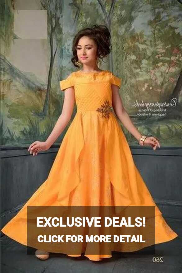 Wedding Wear Mix Colour Kids Anarkali Gown at Rs 1400 in Surat ...