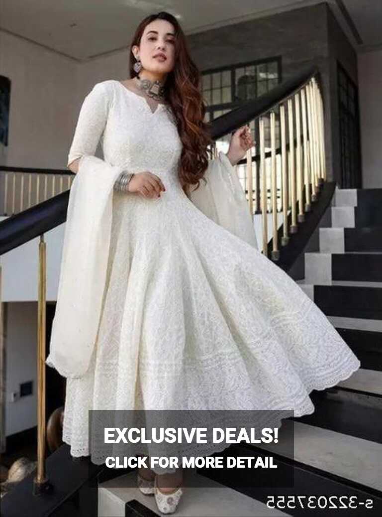 White Anarkali Kurta - Buy White Anarkali Kurta Online Starting at ...