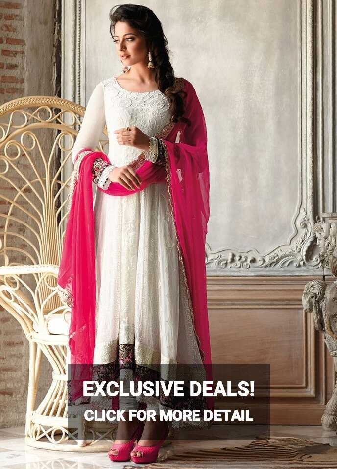 White Anarkali Suit - Ishimaya - 233319