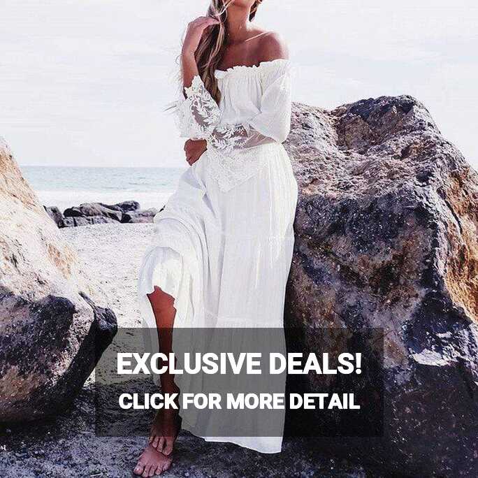 White Boho Beach Maxi Dress - Beach Wedding Dress – Boho Beach Hut