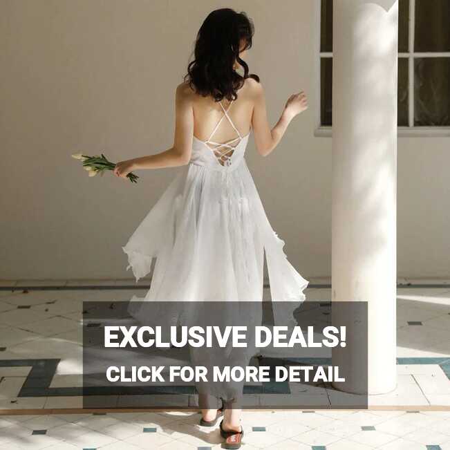 White Chiffon High Low Chic Simple Wedding Party Dress, White ...