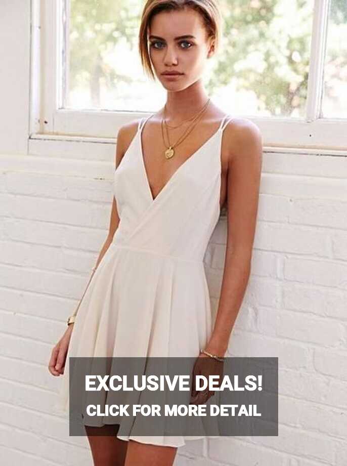 White Cocktail Dresses,Chiffon Cocktail Dress,Strappy Cocktail ...