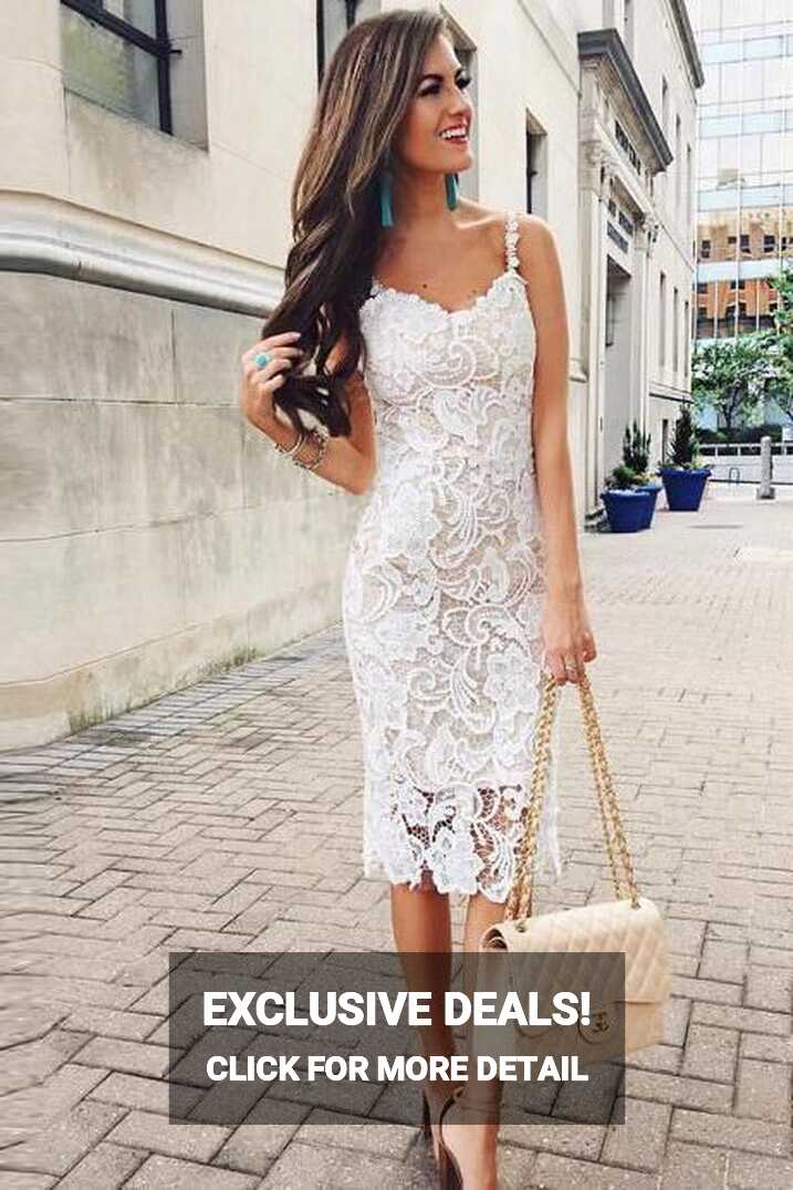 White Dress Classy Elegant Short Lace - Shop on Pinterest