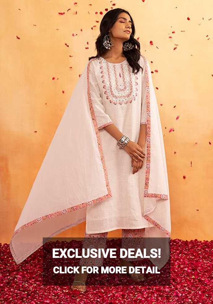 White Ethnic Wear - Buy Indian Designer White Ethnic Wear Online ...