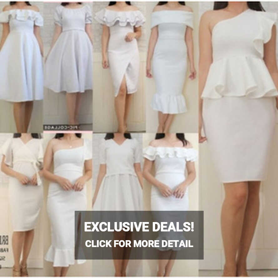 White Formal Dress for Civil Wedding, Graduation, Baptismal ...