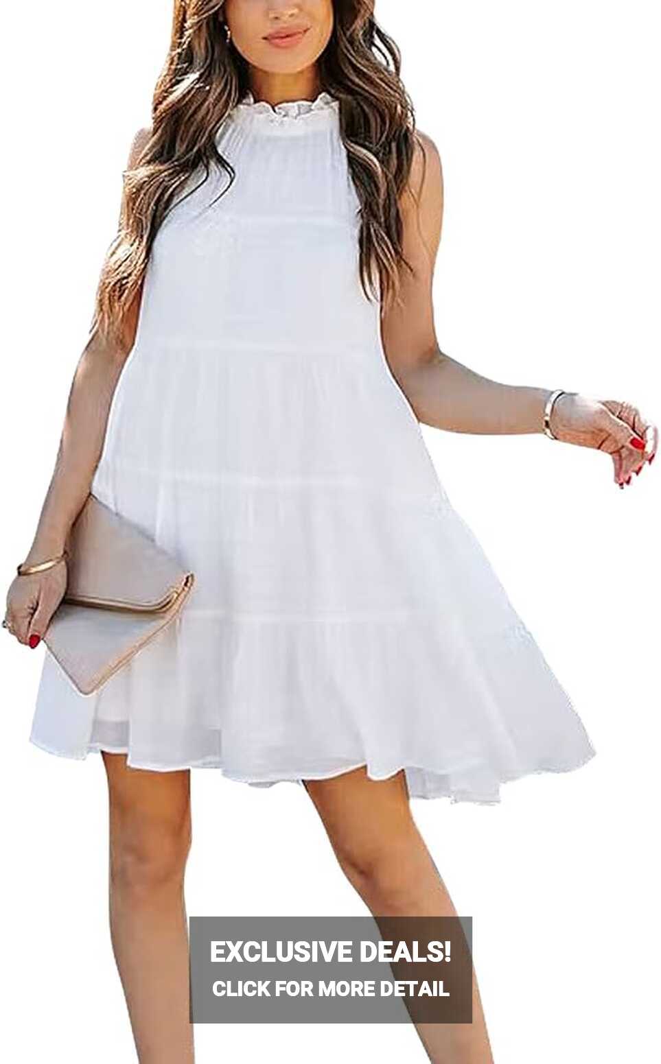 White Graduation Dress,Knee Length Dress for Women, Strapless ...