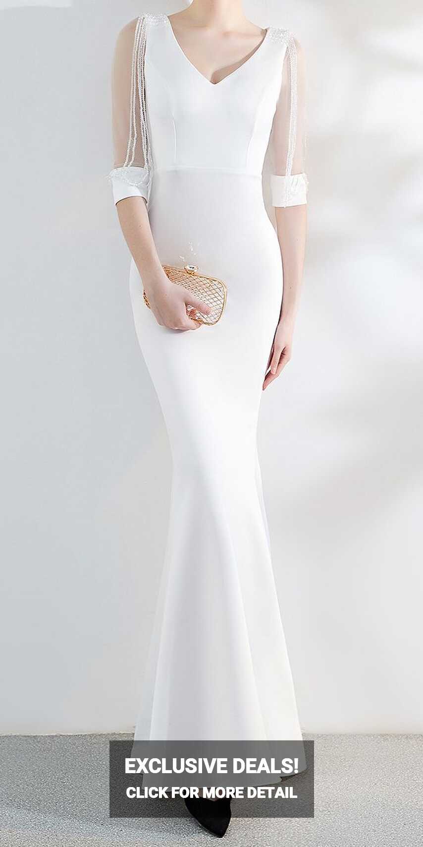 White Long Tight Maxi Evening Dress (Stunning) | Maxi dress ...