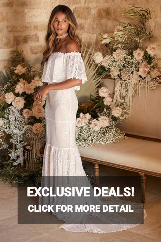 White Maxi Dress - Off-the-Shoulder Dress - Mermaid Maxi Dress - Lulus