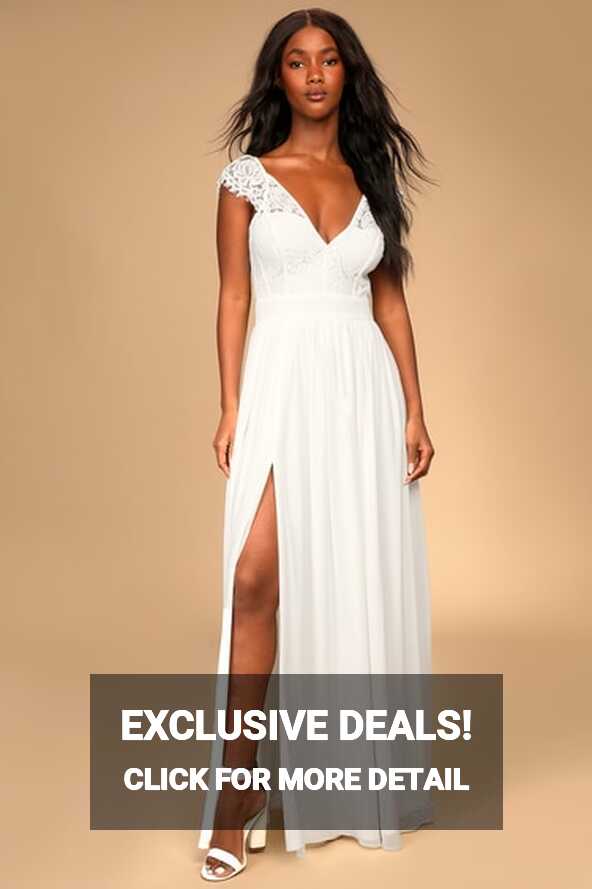 White Maxi Dress - Short Sleeve Maxi Dress - Lace Dress - Maxi - Lulus