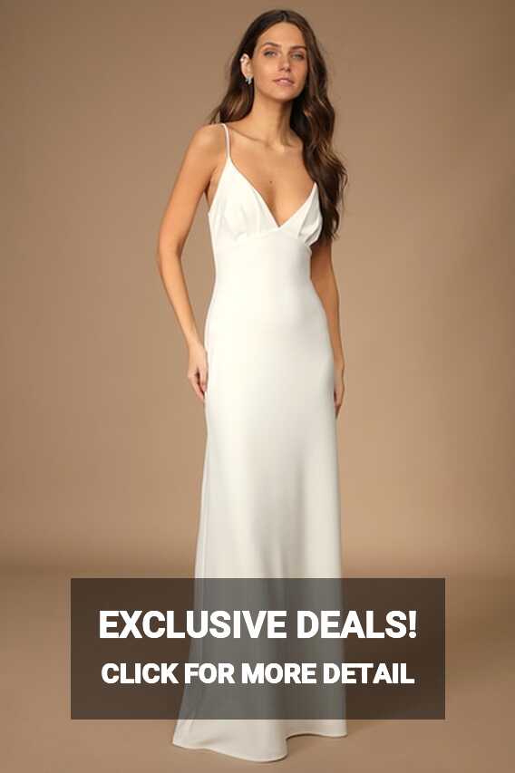 White Maxi Dress - Sleeveless Dress - V-Neck Maxi Dress - Lulus