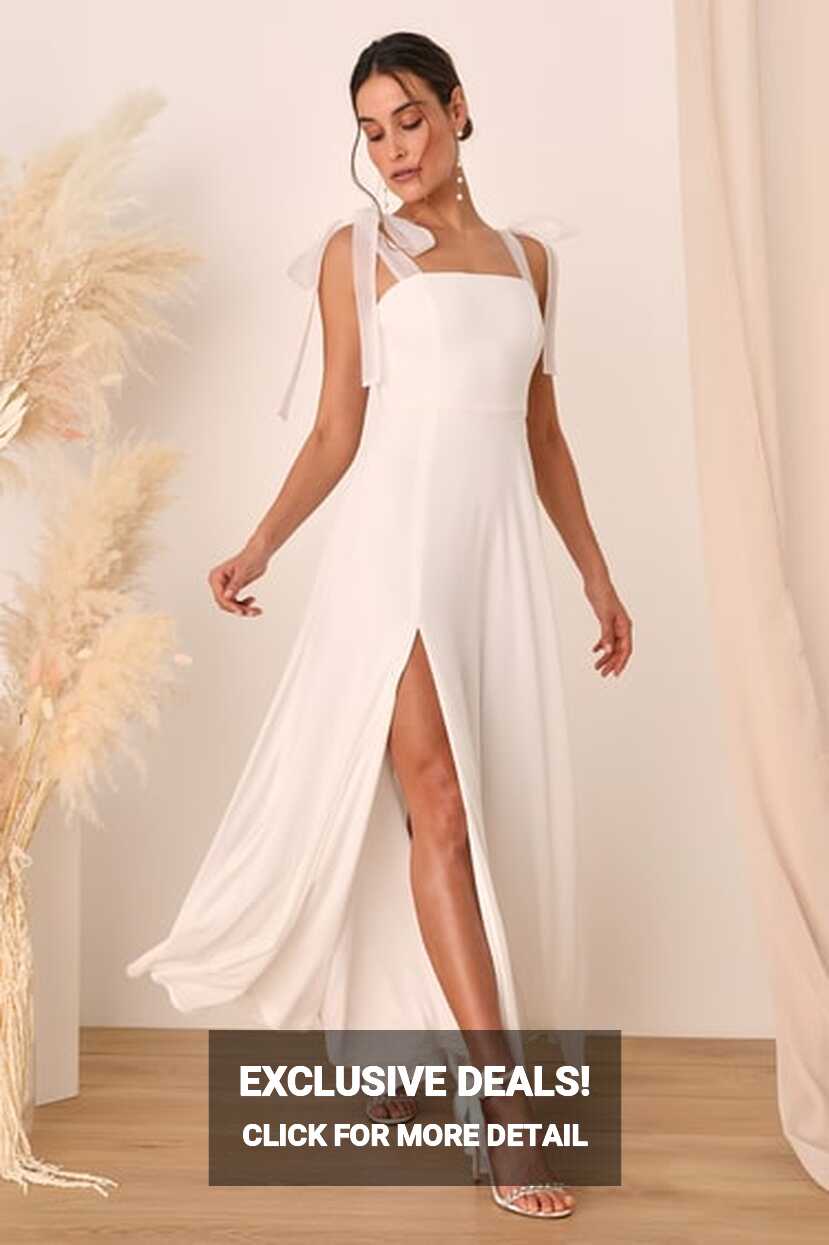 White Maxi Dress - Tie-Strap Maxi Dress - White A-Line Dress - Lulus