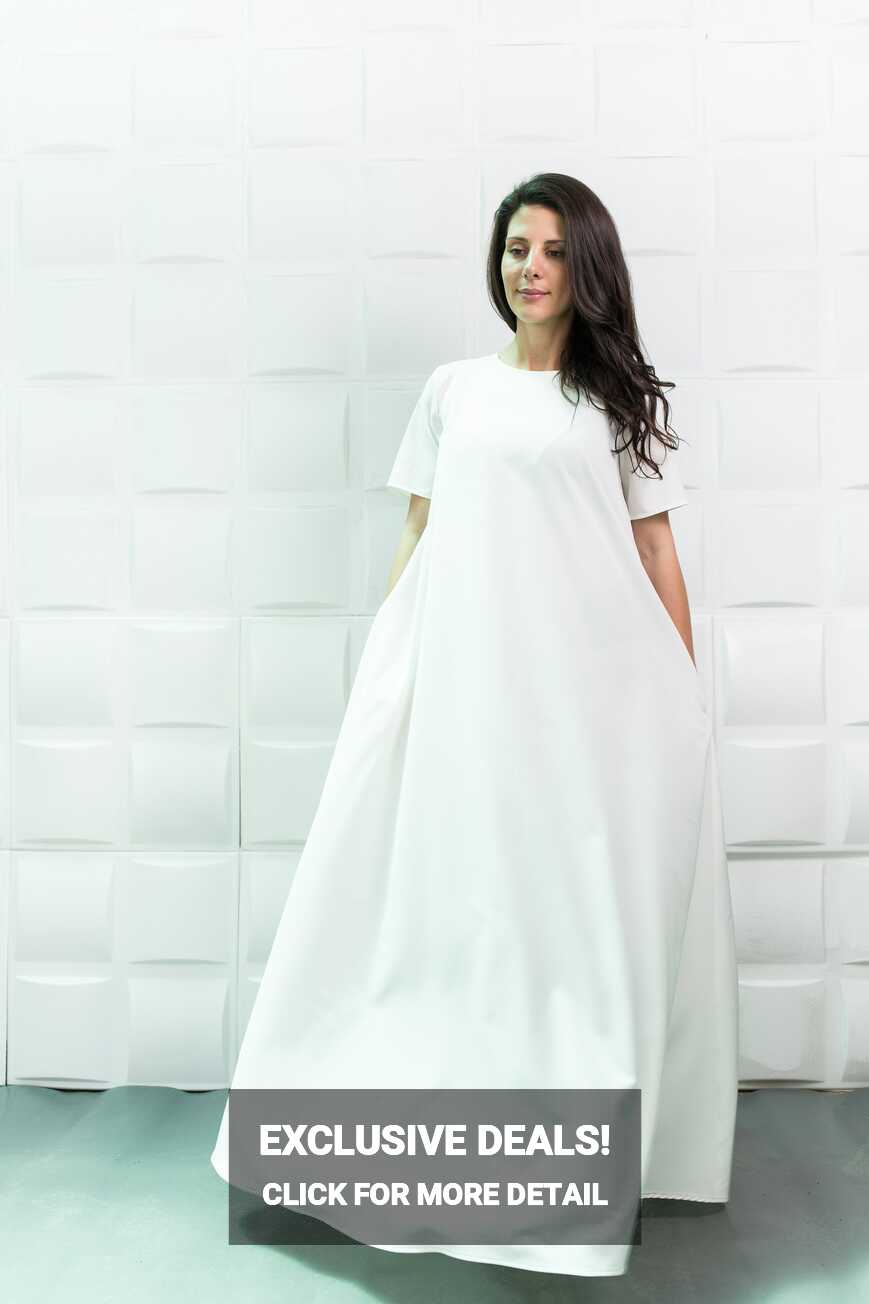 White Maxi Dress, Plus Size Maxi Dress, Plus Size Clothing, Caftan ...