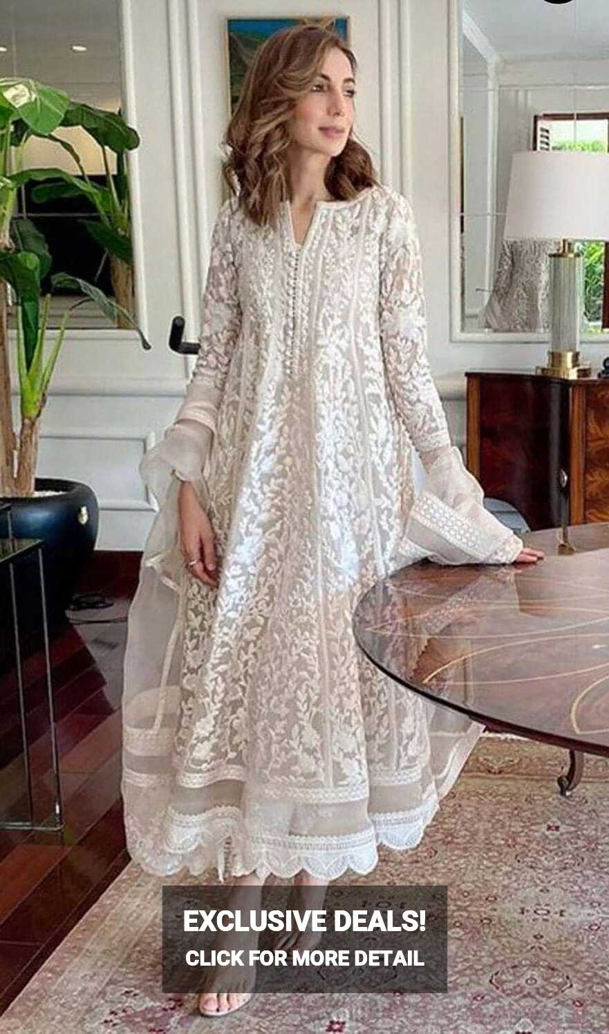 White Maxi Dress Pakistani - Etsy UK