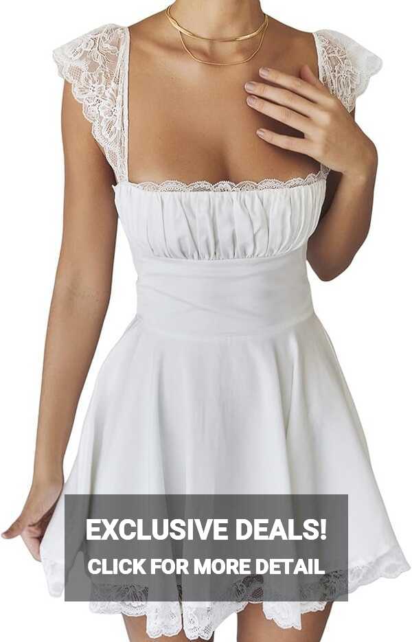 White Mini Dress for Women Girl Fairy Dress Off The Shoulder A ...