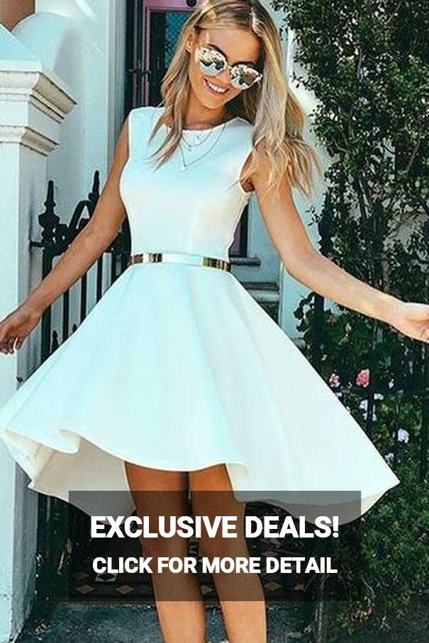 White Short Prom Dress Short Homecoming Dress Semi Formal Dress