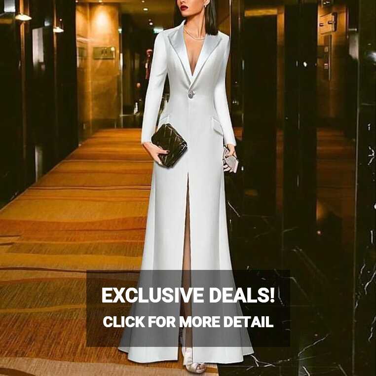 White Suit Evening Dress