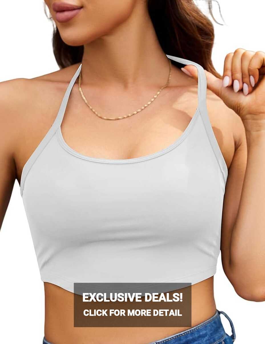 White Tank Tops Womens Cute Halter Backless Corset Y2K Sleeveless ...