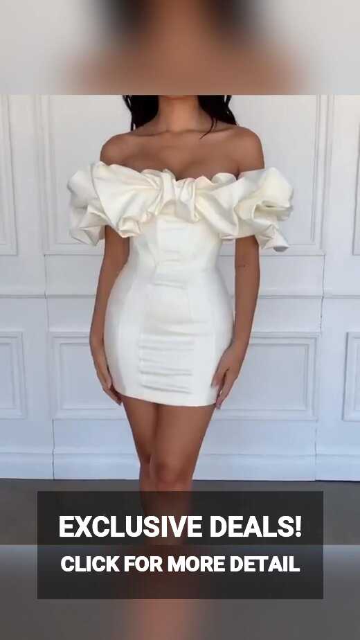 White elegant short party dress