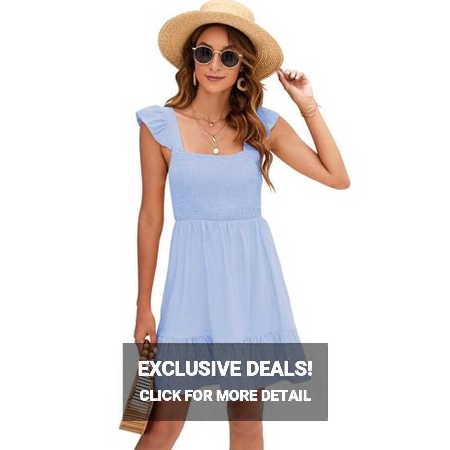 Whizmax Women&#39;s Summer Sleeveless Cute Sundress Dress Casual ...