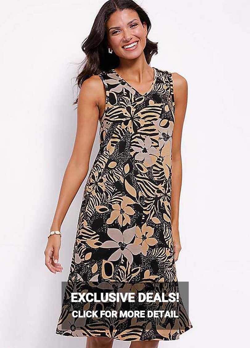 Witt Printed Sleeveless Summer Dress | Freemans