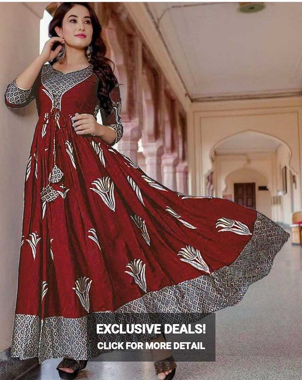 Woman Cotton frock Indian fashion - Tutu AngelWoman Cotton frock ...